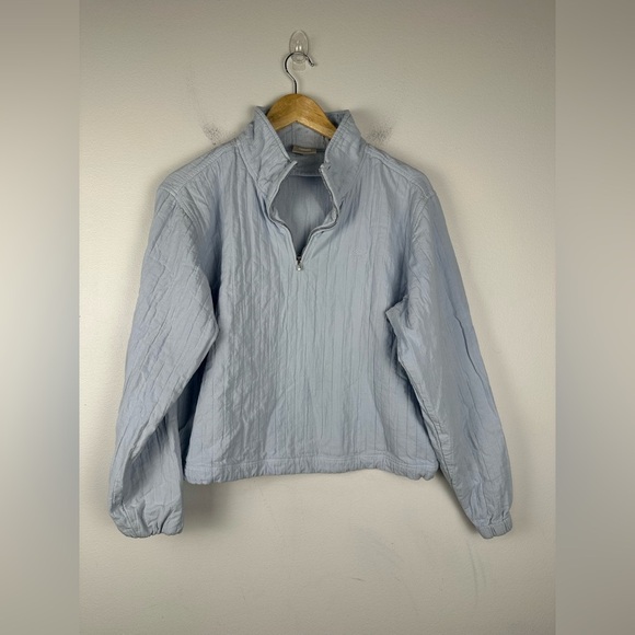 Kith Blue Textured Hunter 1/4 Zip Sweater Women’s Sz M - Picture 3 of 8